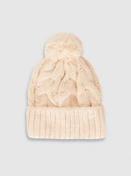 4F Czapka zimowa z dodatkiem wełny damska - beżowa M. Brązowe czapki zimowe damskie 4f, z wełny. Za 89.99 zł.