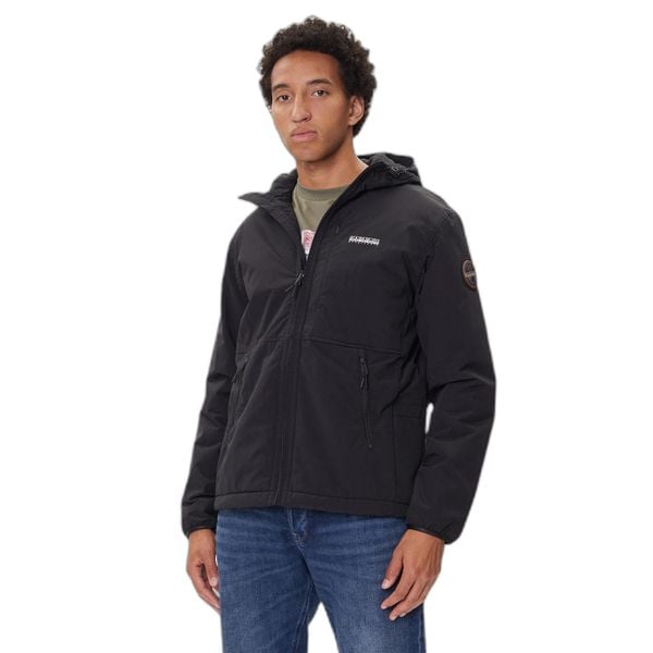 Kurtka wodoodporna Napapijri A-Tundra Winter 1. Czarne kurtki męskie Napapijri, na zimę, bez wzorów, sportowe, bez kaptura. W wyprzedaży za 701.00 zł.