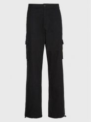 Karl Kani Spodnie materiałowe Rubber Signature 6002507 Czarny Relaxed Fit. Czarne spodnie materiałowe męskie Karl Kani, bez wzorów, z bawełny. Za 399.99 zł.