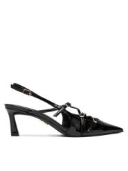 Steve Madden Sandały Liana SM11003386 Czarny. Czarne sandały damskie Steve Madden, bez wzorów, ze skóry, bez obcasa. Za 409.99 zł.