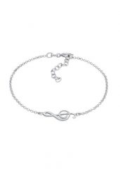 Elli Damski klucz wiolinowy Trend w srebrze próby 925 Sterling Silver Bransoletki 1 ct. Szare bransoletki damskie Elli, srebrne. Za 152.14 zł.