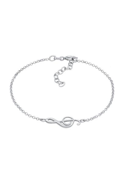 Elli Damski klucz wiolinowy Trend w srebrze próby 925 Sterling Silver Bransoletki 1 ct. Szare bransoletki damskie Elli, srebrne. Za 152.14 zł.