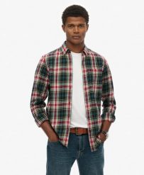 Superdry Koszula Vintage Check z bawełny – Grace Check Green. Zielone koszule damskie Superdry., m, bez wzorów, z bawełny, bez kołnierzyka, bez ramiączek. Za 254.45 zł.
