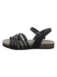 Think! Skórzane sandały "Shik" w kolorze granatowym rozmiar: 41. Niebieskie sandały damskie Think!, bez wzorów, bez obcasa. Za 108.49 zł.