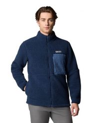 Columbia Kurtka polarowa "Mountainside" w kolorze granatowym rozmiar: XL. Niebieskie kurtki męskie Columbia, xl, bez wzorów, z polaru, bez kaptura. Za 127.35 zł.