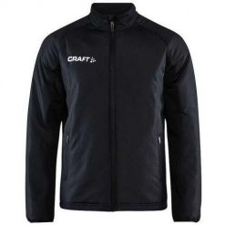Kurtka Craft warm. Czarne kurtki męskie Craft, l, bez wzorów, z dżerseju, sportowe, bez kaptura. Za 354.95 zł.