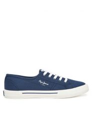 Pepe Jeans Tenisówki Brady Basic W PLS31287 Niebieski. Niebieskie trampki i tenisówki damskie Pepe Jeans, bez wzorów, z jeansu. Za 169.99 zł.