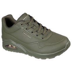 Buty do chodzenia damskie Skechers Unostand ON Air. Zielone buty sportowe na co dzień damskie Skechers, bez wzorów, z gumy, trekkingowe. Za 279.99 zł.
