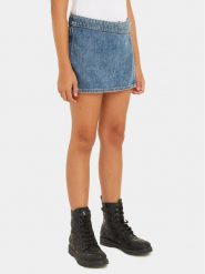 Calvin Klein Jeans Spódnica jeansowa IG0IG02371 Niebieski Regular Fit. Niebieskie spodnie dziewczęce Calvin Klein Jeans, z bawełny. Za 229.99 zł.