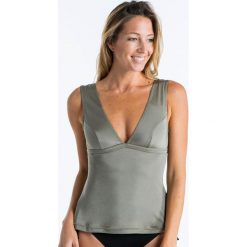 Góra kostiumu kąpielowego surfingowego Olaian tankini Marine. Czarne bikini damskie OLAIAN, bez wzorów. Za 69.99 zł.