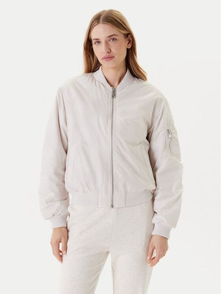 Guess Kurtka bomber W5YL08 WHDK2 Écru Regular Fit. Kurtki damskie Guess, xl, z aplikacjami, z syntetyku, bez kaptura. Za 419.99 zł.