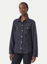 Calvin Klein Jeans Koszula jeansowa Trucker LV047H777G Granatowy Slim Fit. Niebieskie koszule damskie Calvin Klein Jeans, s, bez wzorów, z bawełny, bez kołnierzyka, bez ramiączek. Za 489.99 zł.