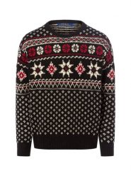 Polo Ralph Lauren Męski sweter z dzianiny z zawartością kaszmiru Mężczyźni Bawełna czerwony|czarny|biały wzorzysty, M. Białe swetry męskie Polo Ralph Lauren, m, bez wzorów, z bawełny, bez kołnierzyka. Za 999.95 zł.