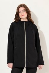 Damskie Kurtka softshell HYPRAR wodoodporna dwukierunkowy zamek odpinany kaptur. Czarne kurtki softshell damskie Ulla Popken, plus size, bez wzorów, z elastanu, z kapturem. Za 599.99 zł.