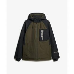 Kurtka narciarska Superdry Freestyle Core. Zielone kurtki męskie Superdry., s, z aplikacjami, z materiału, bez kaptura, narciarskie. Za 1,168.40 zł.