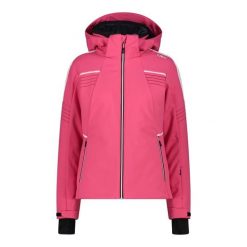 Kurtka damska narciarska CMP 33W0636. Czerwone kurtki damskie CMP, l, bez wzorów, z softshellu, z kapturem, narciarskie. Za 924.55 zł.