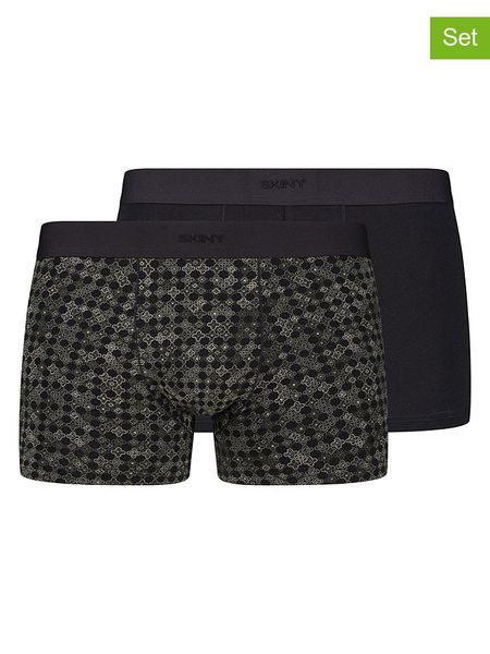 Skiny Bokserki (2 pary) w kolorze czarnym rozmiar: M. Czarne bokserki męskie Skiny, bez wzorów. Za 73.95 zł.