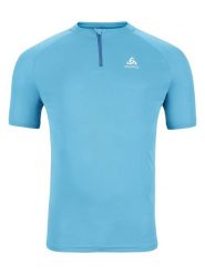 Odlo Koszulka "Essential" w kolorze błękitnym do biegania rozmiar: XL. Niebieskie t-shirty sportowe męskie Odlo, xl, z materiału, bez ramiączek, do biegania. Za 136.13 zł.