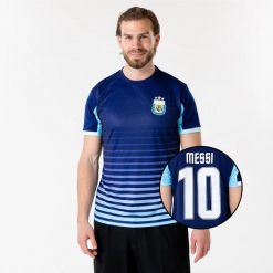 Argentyna Messi Koszulka Wyjazdowa Męska. Niebieskie t-shirty sportowe męskie AFA, l, z materiału, bez ramiączek, do piłki nożnej. Za 184.99 zł.