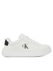 Calvin Klein Sneakersy V3X9-83300-1355 S Biały. Białe buty sportowe chłopięce CALVIN KLEIN, bez wzorów, ze skóry, bez zapięcia. Za 479.99 zł.
