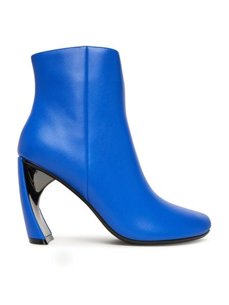 United Nude Botki Zuma Bootie Hi 1095292016 Niebieski. Niebieskie botki damskie United Nude, ze skóry, bez obcasa, na słupku, bez zapięcia. Za 889.99 zł.