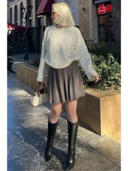 Happiness Istanbul Sweter w kolorze kremowym rozmiar: S. Brązowe swetry klasyczne damskie Happiness Istanbul, s, bez kołnierzyka. Za 130.99 zł.