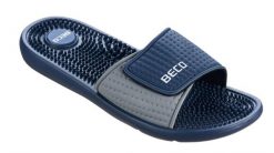 Klapki Beco unisex z masażową wkładką - ciemny granat. Niebieskie klapki damskie 47 Brand, z materiału. Za 208.99 zł.