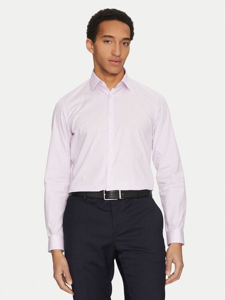 Calvin Klein Koszula K10K108229 Fioletowy Slim Fit. Fioletowe koszule męskie CALVIN KLEIN, m, bez wzorów, z bawełny, bez kołnierzyka, bez ramiączek. Za 199.99 zł.