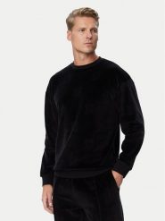 HUGO Bluza Veloro Sweatshirt 50571215 Czarny Regular Fit. Czarne bluzy bez kaptura męskie Hugo, m. Za 449.99 zł.
