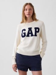 GAP Sweter w kolorze białym rozmiar: XS. Białe swetry klasyczne damskie GAP, xs, z bawełny, bez kołnierzyka. Za 139.95 zł.