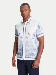 Guess Koszula M4YH39 WF1T2 Niebieski Regular Fit. Niebieskie koszule męskie Guess, l, z aplikacjami, z syntetyku, bez kołnierzyka, bez ramiączek. Za 209.99 zł.