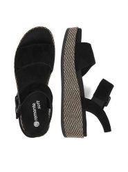 Remonte Sandały CEO-D1N54-01 Czarny. Czarne sandały damskie Remonte, bez wzorów, ze skóry, bez obcasa, na koturnie. Za 379.99 zł.