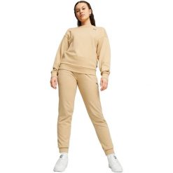 Spodnie damskie Puma Better Essentials Cl FL. Brązowe spodnie dresowe damskie Puma, z bawełny, na fitness i siłownię. Za 290.00 zł.