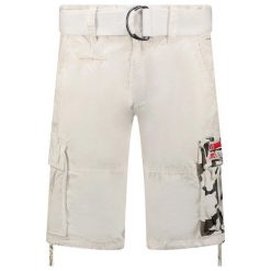Bermudy Geographical Norway PASTEQUE EO MEN 063 biały męska (SX1425H/GNO-White). Białe szorty sportowe męskie Geographical Norway, m, trekkingowe. Za 129.00 zł.