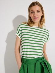 More & More Koszulka Kobiety wiskoza zielony, 42. Zielone t-shirty damskie MORE & MORE, bez wzorów, z wiskozy, bez kołnierzyka. Za 139.95 zł.