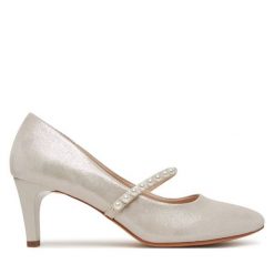 Czółenka Tamaris. Szare czółenka damskie Tamaris, bez wzorów, bez obcasa. Za 209.99 zł.