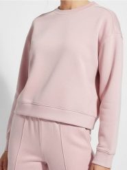 Bluza crewneck basic z dodatkiem wiskozy "soft touch" - różowy. Czerwone bluzy bez kaptura damskie Sinsay, l, z dzianiny. Za 45.99 zł.