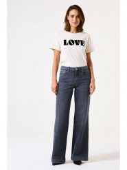 Garcia Dżinsy "Celia" - Wide fit - w kolorze antracytowym rozmiar: W31. Czarne jeansy damskie Garcia, z podwyższonym stanem. Za 217.99 zł.