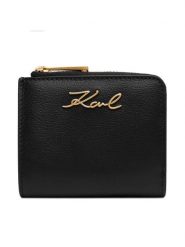KARL LAGERFELD Portfel B4W32002 Czarny. Czarne portfele damskie Karl Lagerfeld, bez wzorów, ze skóry. Za 529.99 zł.