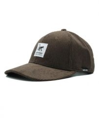 Czapka Baseballowa - Sztruks - Z Recyklingu (Brązowa). Brązowe czapki męskie SURF MONKEY, z aplikacjami, z materiału. Za 159.95 zł.