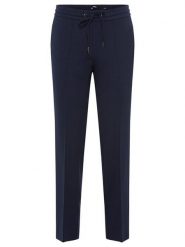 Olsen Spodnie w kolorze granatowym rozmiar: 44. Niebieskie spodnie materiałowe damskie Olsen, bez wzorów, z materiału. Za 148.26 zł.