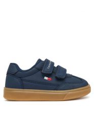Tommy Hilfiger Sneakersy Low Cut Velcro Sneaker T1X9-35219-1269 M Granatowy. Niebieskie buty sportowe chłopięce Tommy Hilfiger, bez wzorów, ze skóry, bez zapięcia. Za 334.99 zł.
