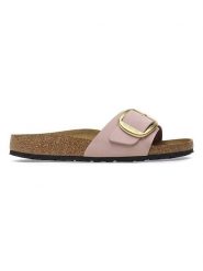 Birkenstock Skórzane klapki "Madrid" w kolorze jasnoróżowym rozmiar: 39. Różowe klapki damskie Birkenstock, bez wzorów, bez obcasa. Za 461.21 zł.