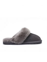 Gooce Wełniane kapcie "Emeline" w kolorze szarym rozmiar: 39. Szare kapcie damskie Gooce, ze skóry. Za 173.99 zł.