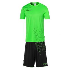 Zestaw koszulka i spodenki Uhlsport Score 26. Czarne szorty męskie UHLSPORT, z materiału, bez kołnierzyka. Za 194.00 zł.