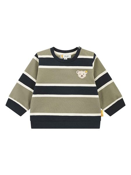 Steiff Bluza w kolorze czarno-oliwkowym rozmiar: 62. Brązowe bluzy i bluzki niemowlęce Steiff, bez wzorów, bez ramiączek, bez kaptura. Za 119.95 zł.