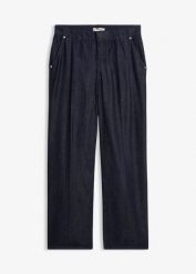 Jeansy wide leg, straight. Niebieskie jeansy damskie bonprix. Za 122.99 zł.