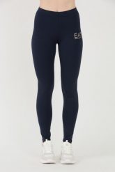 EA7 Granatowe legginsy z małym logo. Niebieskie legginsy damskie EA7 Emporio Armani, xs, bez wzorów. W wyprzedaży za 179.99 zł.