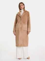Rinascimento Płaszcz przejściowy CFC0122205003 Beżowy Regular Fit. Brązowe płaszcze damskie RINASCIMENTO, xl, bez wzorów, z syntetyku. Za 759.99 zł.