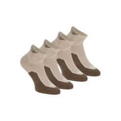 Skarpety turystyczne NH100 Mid X 2 pary. Brązowe skarpetki damskie QUECHUA, bez wzorów, z bawełny. Za 29.99 zł.